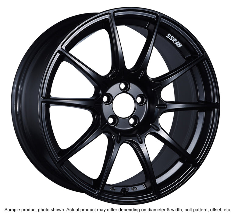 SSR GTX01 18x9 5x100 52mm Offset Flat Black