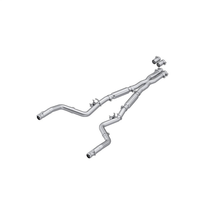 MBRP 17-23 Dodge Challenger 5.7L HEMI T304SS 3in Cat-Back Dual Split - Street Version