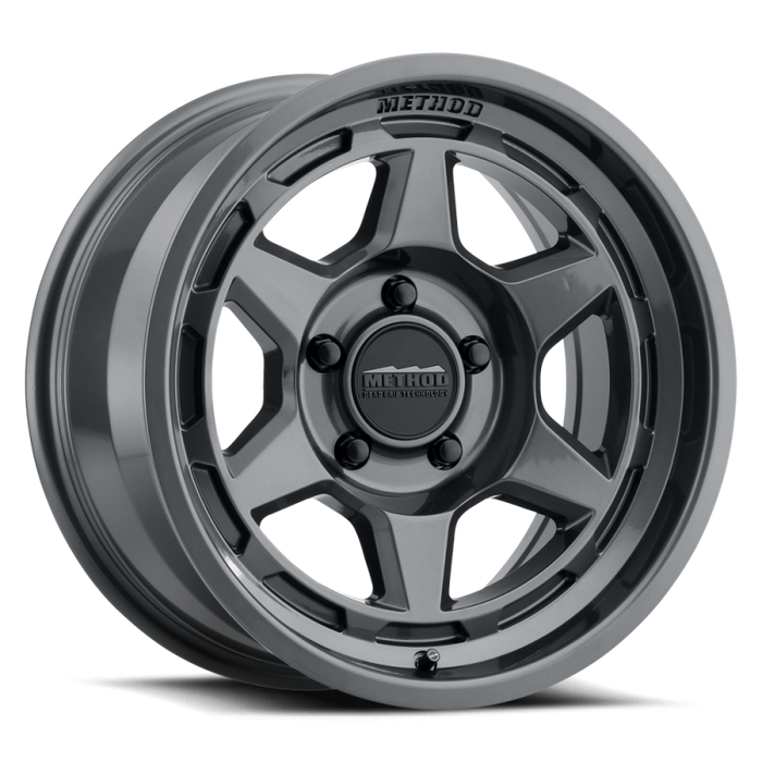 Method MR708 Bead Grip 17x8.5 / 0mm Offset / 5x5 BP / 71.5mm CB - Gloss Titanium