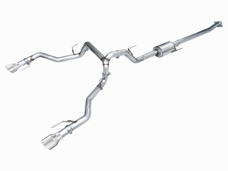 AWE Tuning 2021+ Ford F150 Tremor w/ Bumper Cutouts 0FG Non-Resonated Catback w/ Chrome Silver Tips