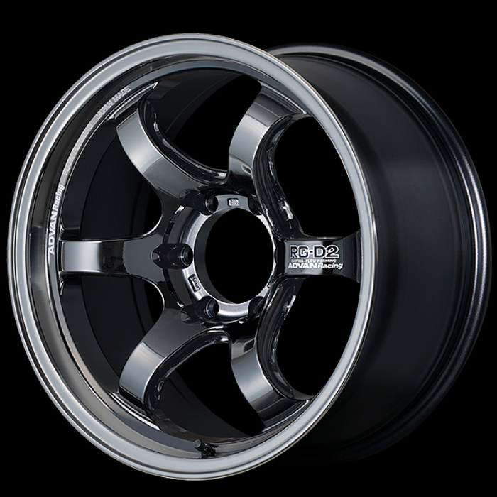 Advan RG-D2 for Truck 18x9.0 / +00 Offset / 6-139.7 / 112mm Bore / Black Chrome