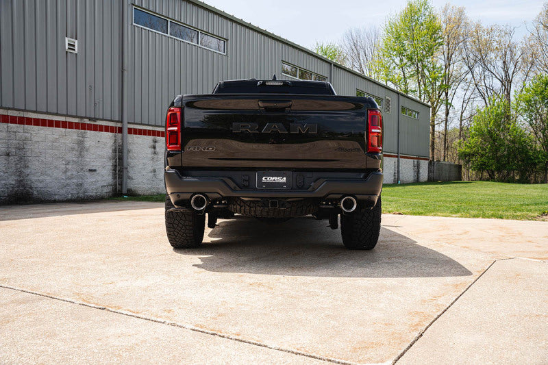 Corsa 25-26 RAM 1500 RHO Crew Cab 3.0L Turbo Cat-Back Dual Rear Exit w/ 5in Single Satin Pro Series