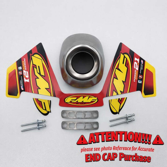 FMF Racing P-CORE 2.1 REPLACEMENT SLASH CUT S/S REAR CONE CAP-30mm