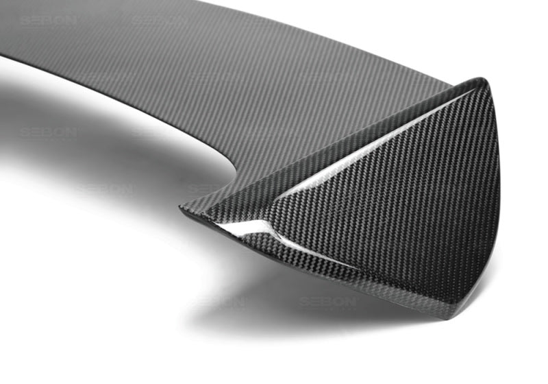 Seibon OEM-style Carbon Fiber Rear Spoiler w/ LED Cutout 2008-2014 Subaru WRX/STi Hatchback