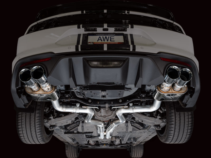 AWE 18-23 S550 Mustang GT SwitchPath Exhaust - Chrome Silver Tips