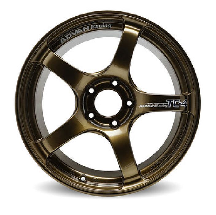 Advan TC4 17x8.5 +50 5x114.3 Racing Umber Bronze and Ring