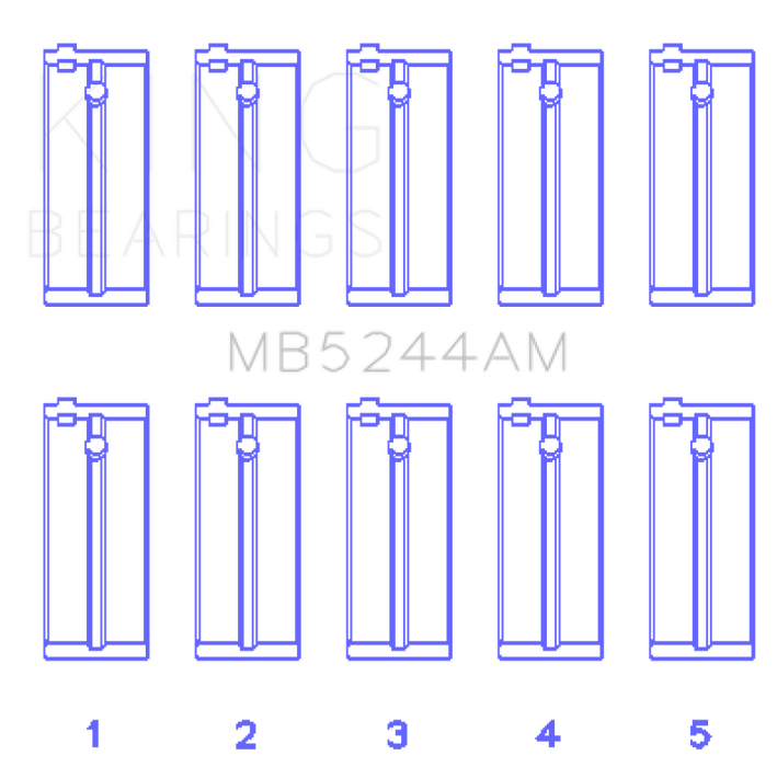 King Honda 91CI/1.5L D15A2/D15A3/D15B1/D15B2/D15B7/D15B8/D15Z1 Main Bearing Set - Size STD