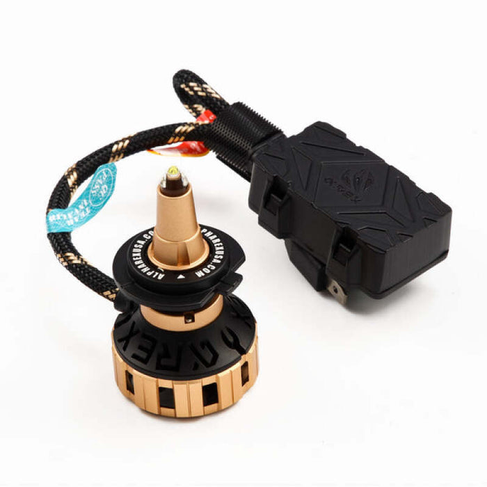 AlphaRex Gold Ammo Panoramic LED Light Bulbs - H11
