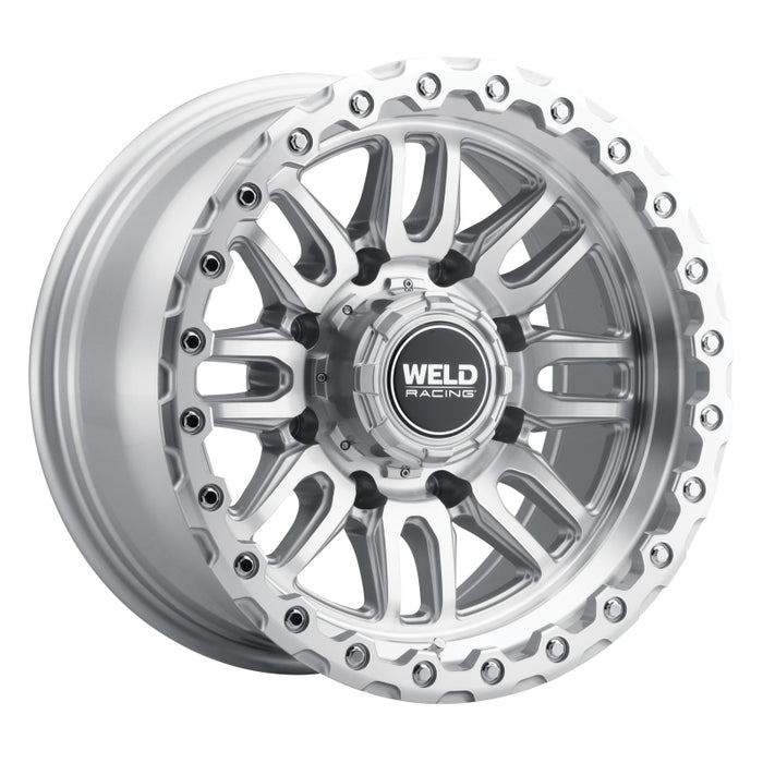 Weld Off-Road Swift 17x9in - 5x114.3 / 5x127 BP - ET-12 78.1mm CB Gloss Silver Machined Wheel & Ring