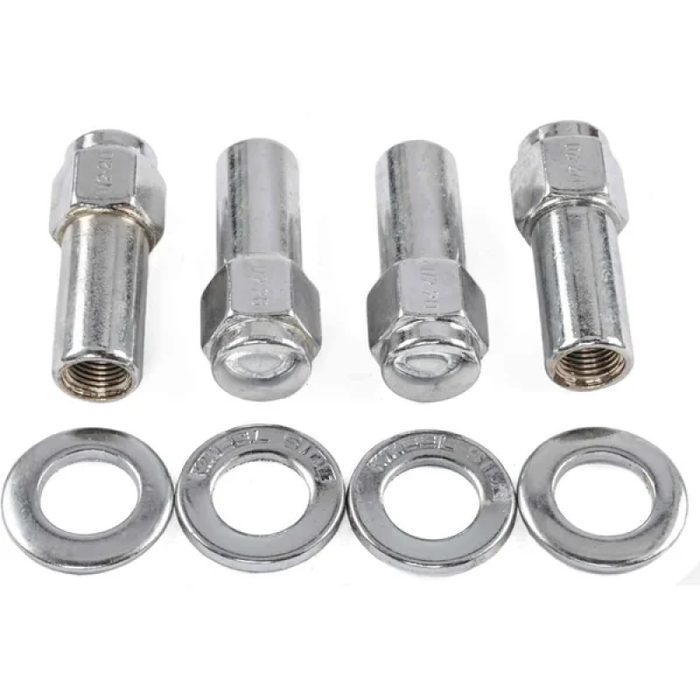 Weld Closed End Lug Nuts 12mm x 1.5 Thread Shank Seat - Chrome (4 Pack)