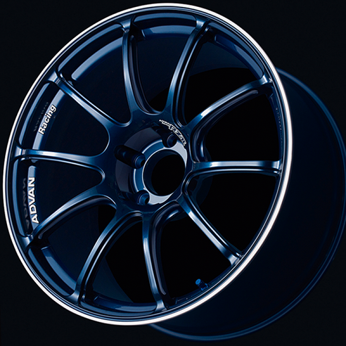 Advan RZII 17x8.0 / +45 Offset / 5-114.3 / 73mm Bore / Racing Indigo Blue & Ring