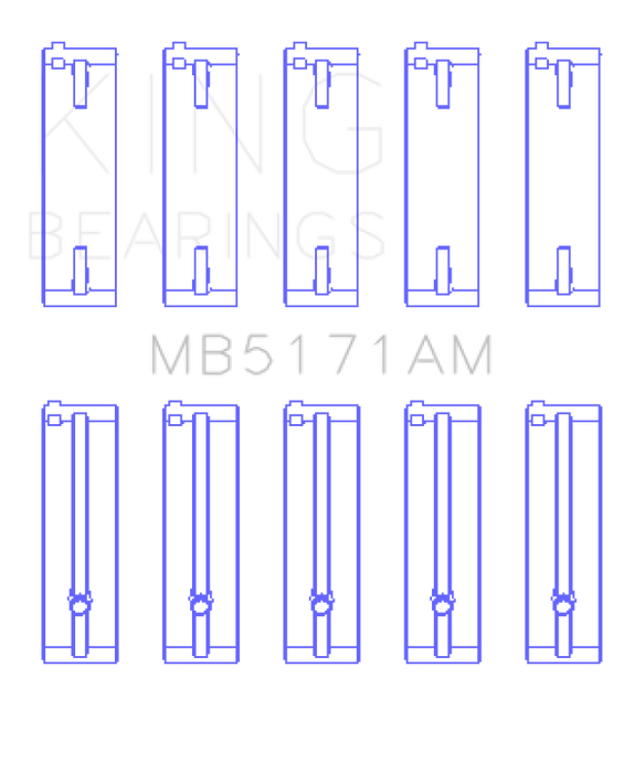 King Engine Bearings Mazda FS-DE L4/FP L4/FS L4  DOHC 16 Valve Main Bearing Set - Size STD