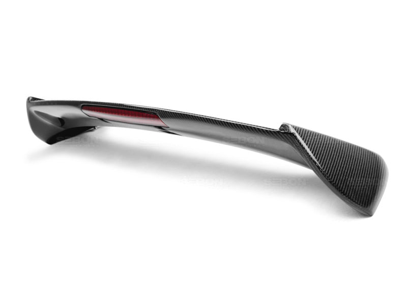 Seibon STI-Style Carbon Fiber Rear Spoiler w/ LED Light Included 2008-2014 Subaru WRX/STi Hatchback