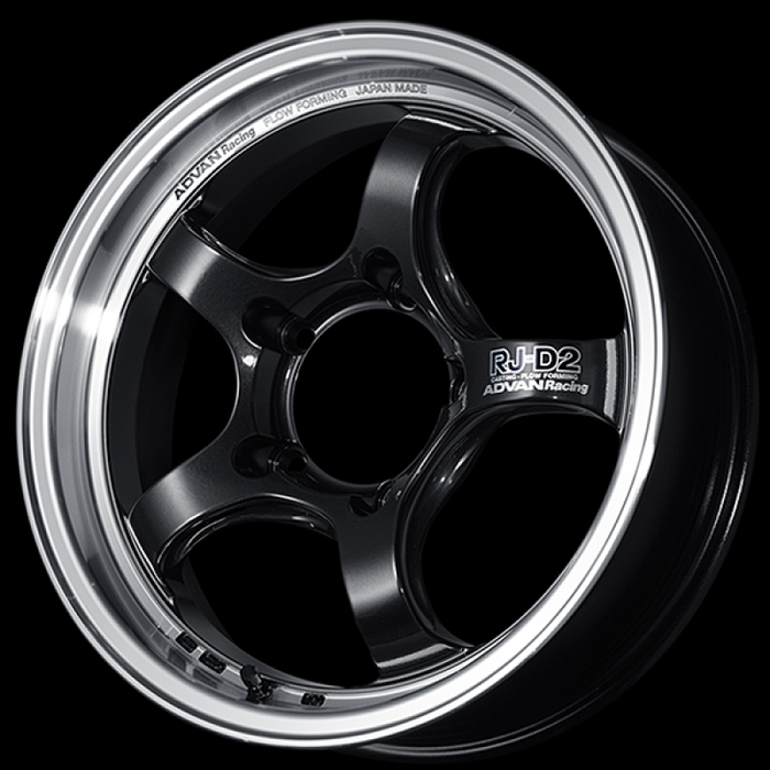 Advan RG-D2 15x7.5 / +40 Offset / 4-100 / 63mm Bore / Machining & Black Gunmetallic
