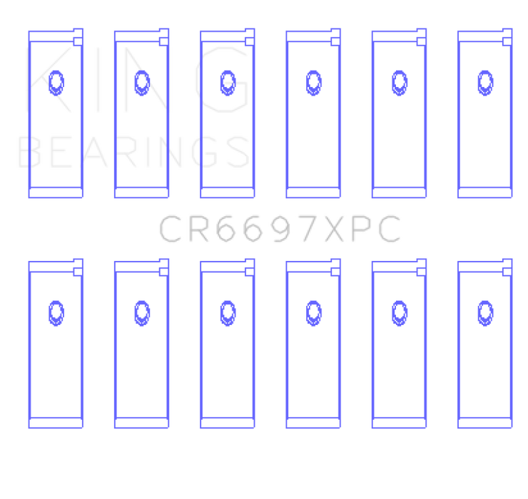 King Engine Bearings Nissan RB25DET/RB26DETT 24V pMaxKote Performance Rod Bearing Set - Size STD