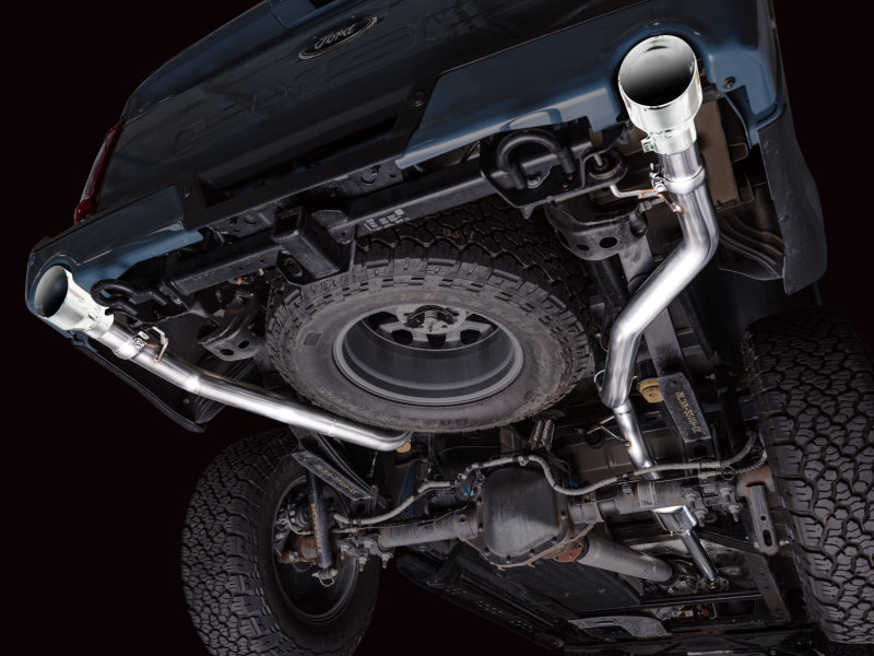 AWE Tuning 2021+ Ford F150 Tremor w/ Bumper Cutouts 0FG Non-Resonated Catback w/ Chrome Silver Tips