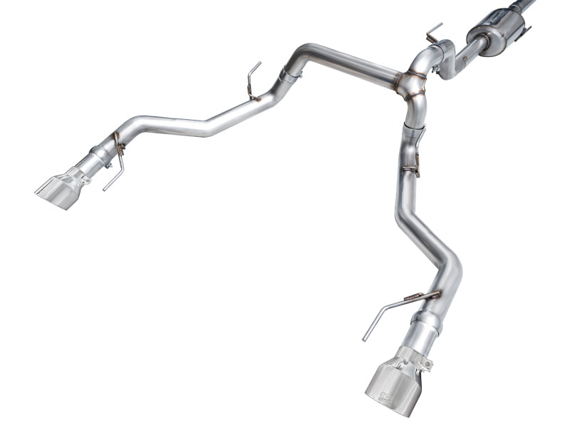 AWE Tuning 2021+ Ford F150 Tremor w/ Bumper Cutouts 0FG Non-Resonated Catback w/ Chrome Silver Tips