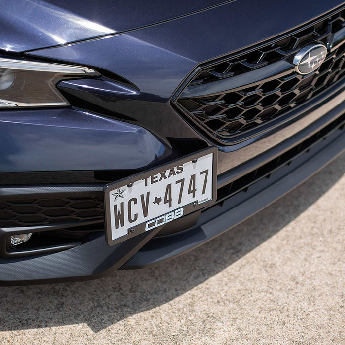 COBB Redline Carbon Fiber License Plate Relocation Mount 2015-2025 WRX / 2015-2021 STI / 2013-2025 BRZ/FRS/86/GR86