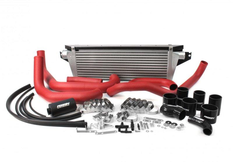 Perrin Red FMIC Boost Tubes w/ Black Silicone Couplers 2008-2014 STi