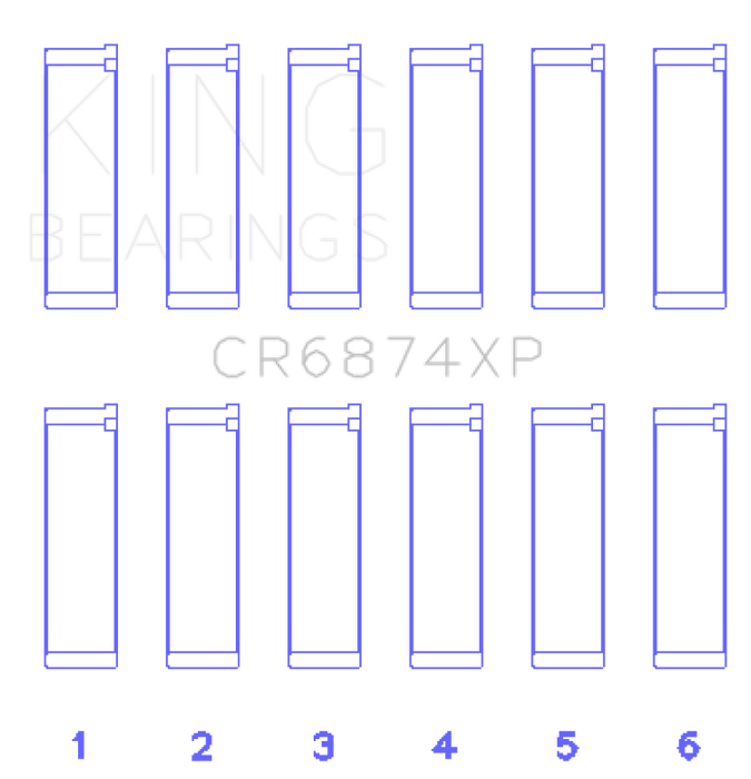 King Engine Bearings Subaru EZ30/EZ30D (Size STD) Performance Rod Bearing Set