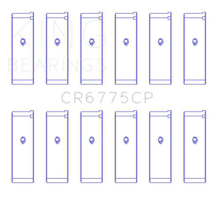 King Engine Bearings 01-06 Nissan 3.5L VQ35DE Connecting Rod Bearing Set (6 Pairs)