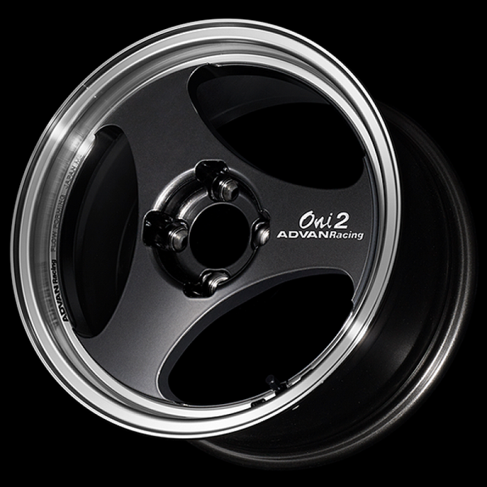 Advan ONI2 15x5.0 / +45 Offset / 4-100 / 63mm Bore / Machining & Black Gunmetallic