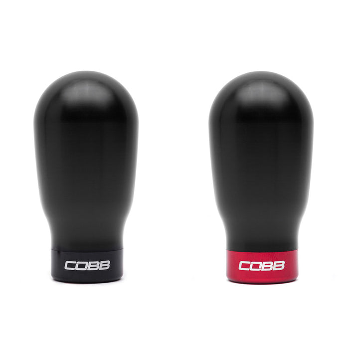Cobb Mazda 6-Speed Tall Weighted COBB Shift Knob - Black (Incl. Both Red + Blk Collars)