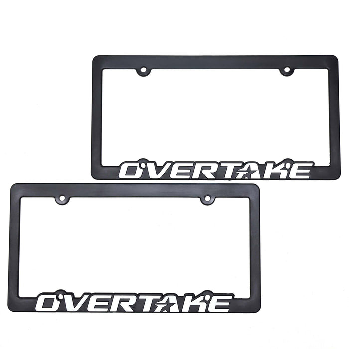 OVERTAKE License Plate Frames - Plastic