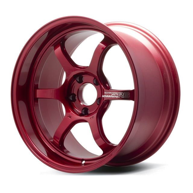Advan R6 18x8.5 +45 5x114.3 Racing Candy Red Wheel