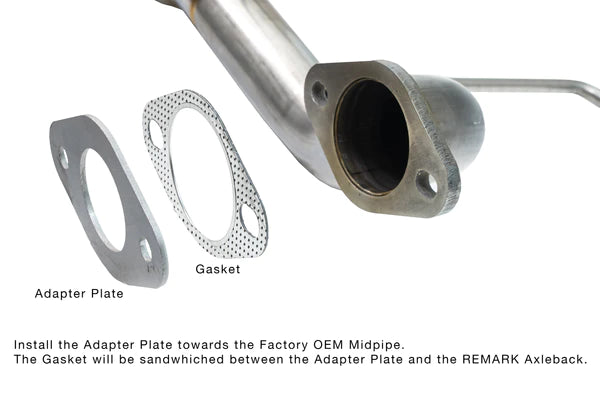 Remark Axle Back Exhaust w/Stainless Steel Double Wall Tip 2011-2014 WRX Sedan / 2011-2014 STI Sedan