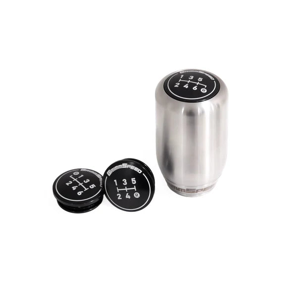GrimmSpeed Swap-Top Weighted Piston Shift Knob - Stainless Steel