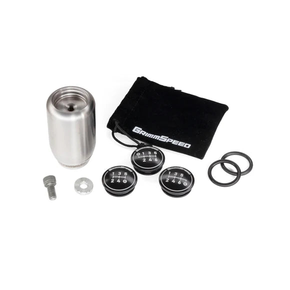 GrimmSpeed Swap-Top Weighted Piston Shift Knob - Stainless Steel