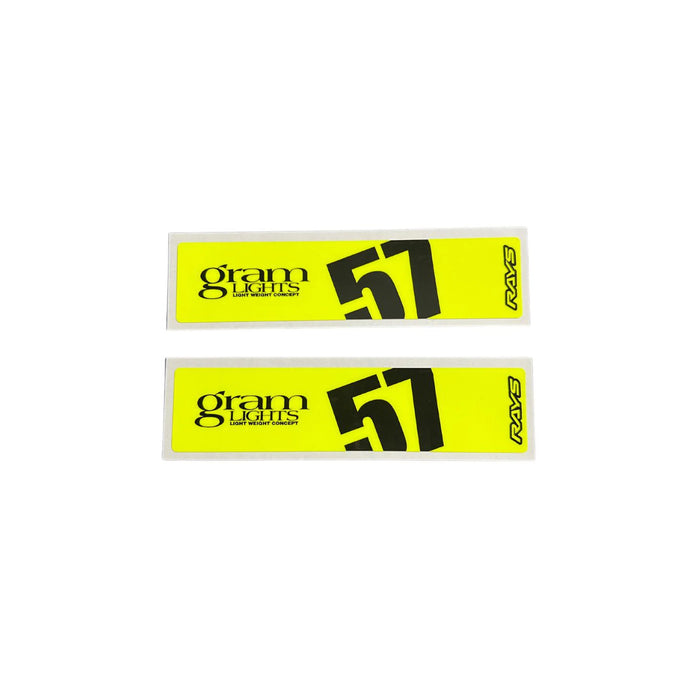 Gram Lights 57DR/57CR Spoke Sticker Luminous Yellow (2 PCS)