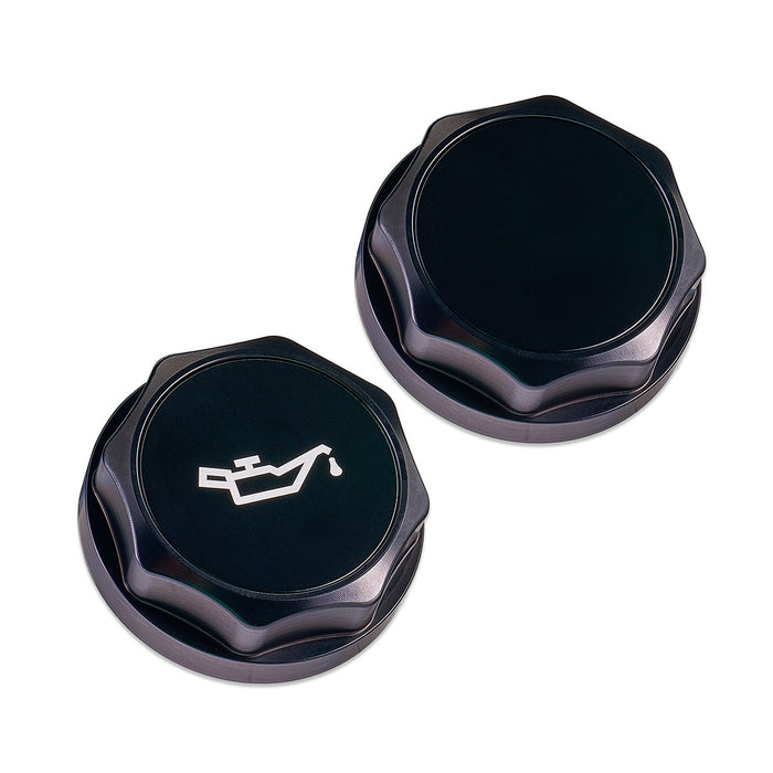 IAG Revolve Engine Oil Fill Cap w/ Anodized Black Accent for 2002+ WRX,/ 2004+ STI / 2013+ BRZ / 2005-2009 LGT / 2004-2008 FXT