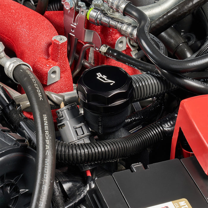 IAG Revolve Engine Oil Fill Cap w/ Anodized Silver Accent for 2002+ WRX,/ 2004+ STI / 2013+ BRZ / 2005-2009 LGT / 2004-2008 FXT