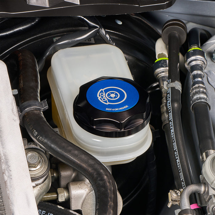 IAG Revolve Brake Fluid Reservoir Cap w/ Anodized Color Accent 2002-2024 WRX / 2004-2021 STI / 2013-2024 BRZ / 2005-2009 LGT / 2004-2008 FXT