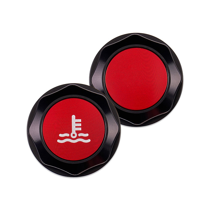 IAG Revolve Coolant Reservoir Cap w/ Anodized Red Accent 2002-2024 WRX / 2004-2021 STI / 2013-2024 BRZ / 2005-2009 LGT / 2004-2008 FXT