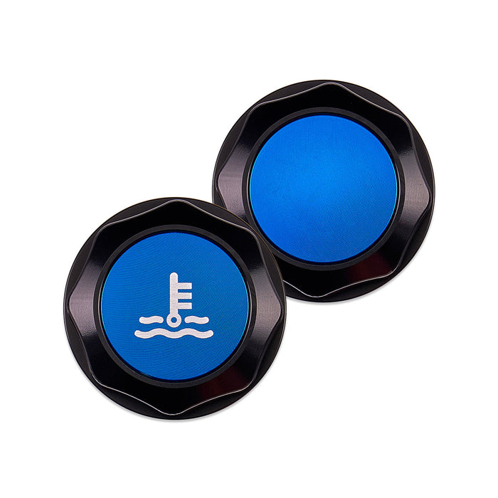 IAG Revolve Coolant Reservoir Cap w/ Anodized Blue Accent 2002-2024 WRX / 2004-2021 STI / 2013-2024 BRZ / 2005-2009 LGT / 2004-2008 FXT