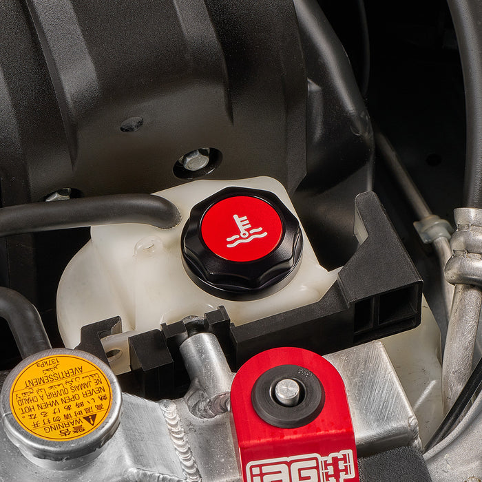 IAG Revolve Coolant Reservoir Cap w/ Anodized Color Accent 2002-2024 WRX / 2004-2021 STI / 2013-2024 BRZ / 2005-2009 LGT / 2004-2008 FXT