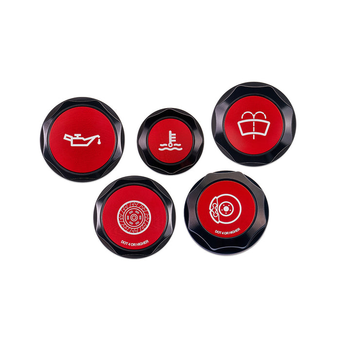 IAG Revolve Red Engine Bay Dress-Up Cap Kit 2022+ WRX / 2013+ BRZ / FRS / 86 / GR86