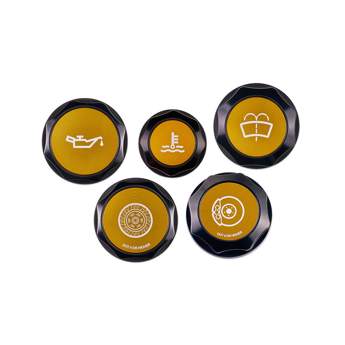 IAG Revolve Gold Engine Bay Dress-Up Cap Kit 2022+ WRX / 2013+ BRZ / FRS / 86 / GR86