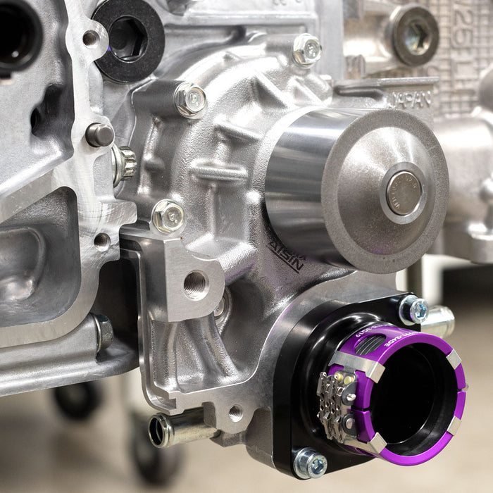 IAG Subaru Wiggins Style Thermostat Housing for 2002-2024 WRX / 2004-2021 STI / 2004-2013 FXT / 2005-2009 LGT, 2013-2024 BRZ