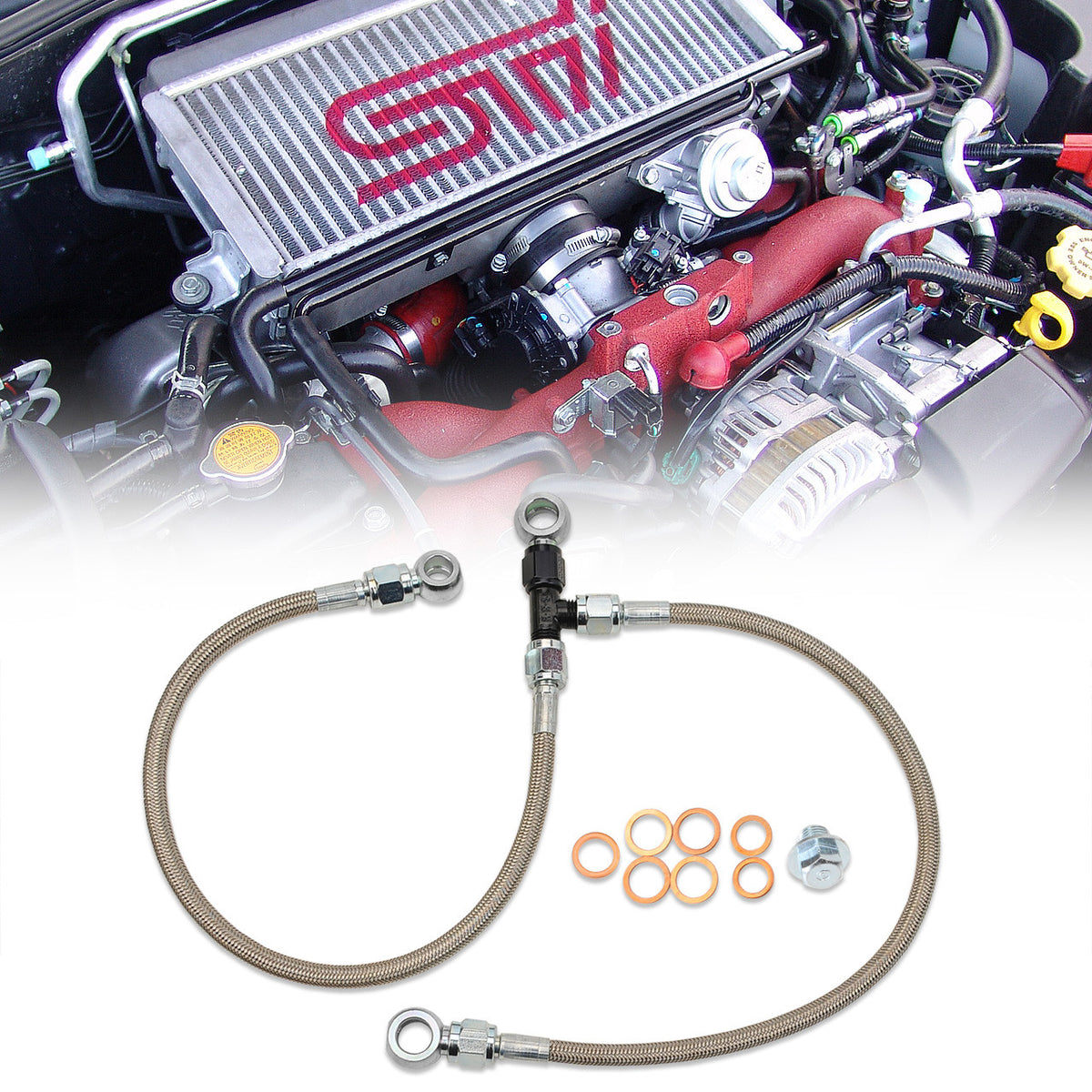 IAG Stock Location Turbo Oil Feed & AVCS Line 2006-2014 WRX / 2004-202 ...