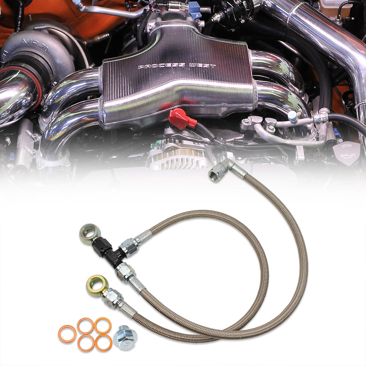 IAG Garrett GT Series Turbo Oil Feed & AVCS Line For 2006-14 Subaru WR ...
