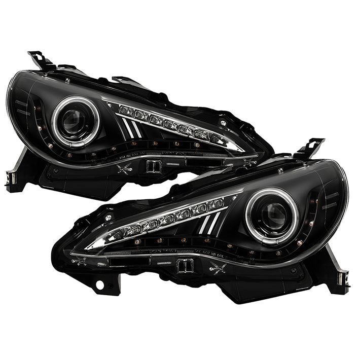 Spyder LED Black DRL Halo Projector Headlights 2013-2021 Scion FRS
