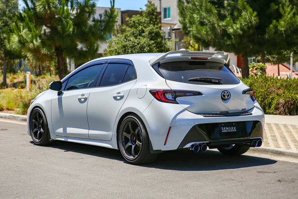 Remark 2019+ Toyota Corolla Hatchback Quad-Exit Cat-Back Exhaust Burnt Stainless Steel