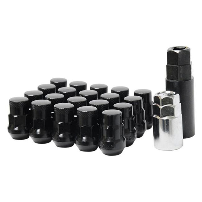 Muteki SR35 Close End Lug Nuts w/ Lock Set - Black 12x1.5 35mm