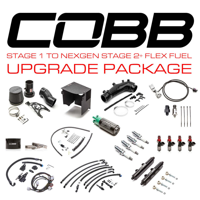 Cobb Stage 1 to NexGen Stg 2+ Flex Fuel Power Package w/ Black Intake 2008-2014 STI