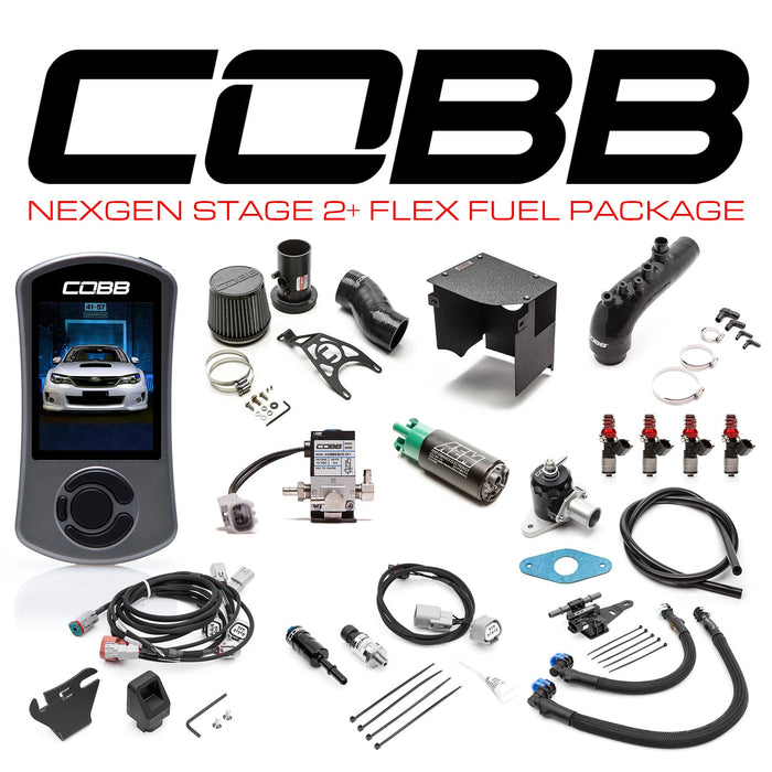Cobb 11-14 Subaru WRX Stage 2+ NexGen Flex Fuel Power Package - Black