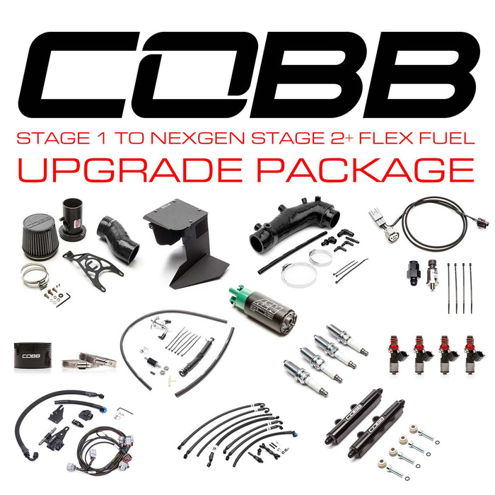 Cobb Stage 1 to NexGen Stage 2 + Flex Fuel Power Package Upgrade w/ Black Intake 2015-2018 Subaru STI